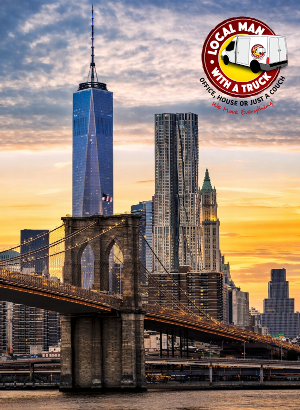 New York City skyline representing Local Man With a Truck contact page for professional moving services in NYC and surrounding areas